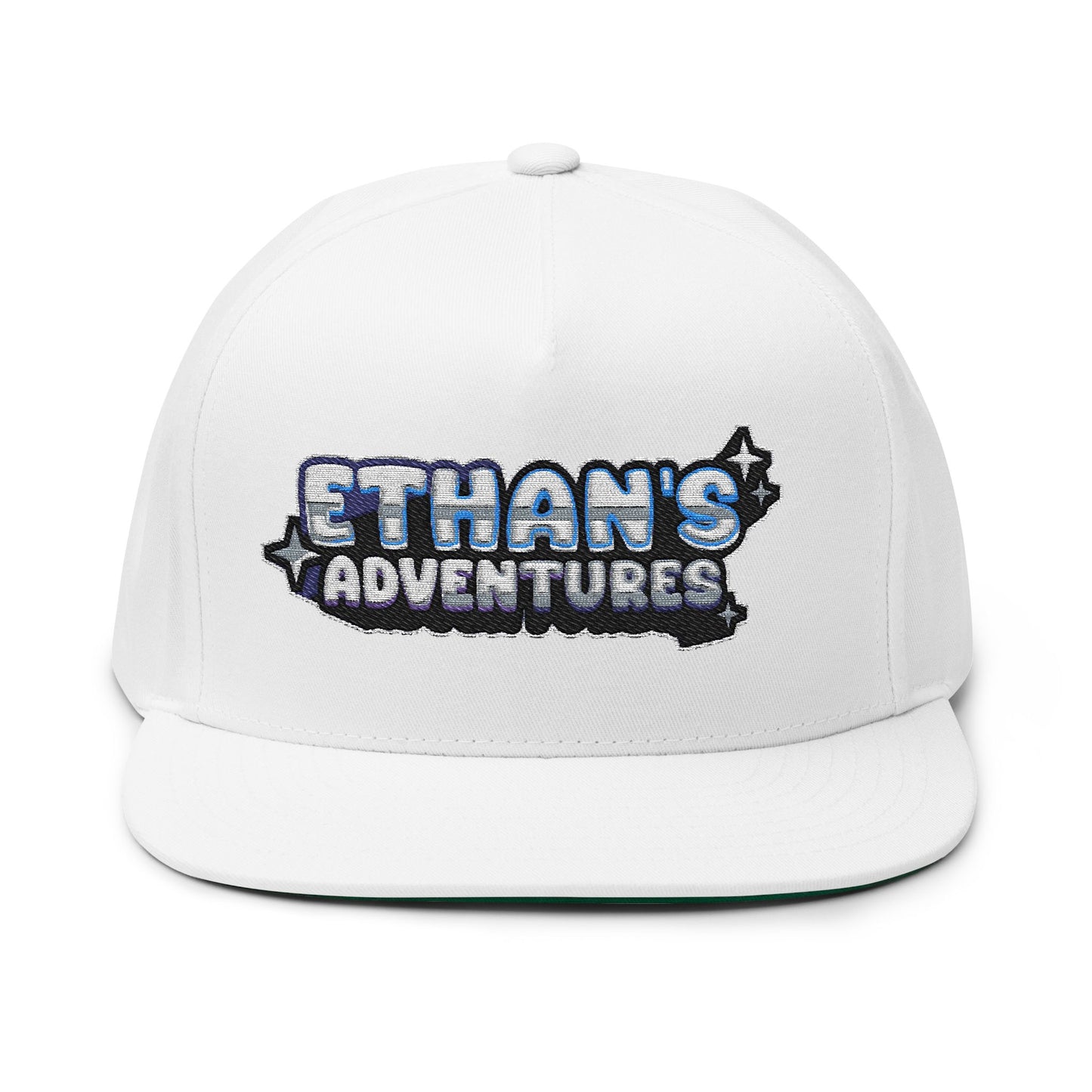 Custom Embroidered Flat Bill Cap - Perfect for Adventures, Gift for Sports Fans, Personalized Hat, Summer Accessory, Kid's Outdoor Gear
